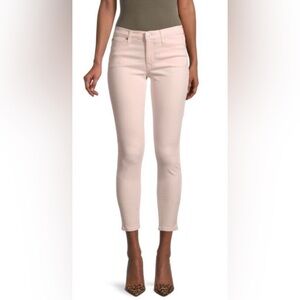 Hudson Women's Cream Pink Natalie Midrise Crop Jeans